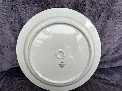 One (GOOD CONDITION) Arabia Finland Karelia? 26 cm Dinner Plates 34 Brown Bands - Picture 5 of 10