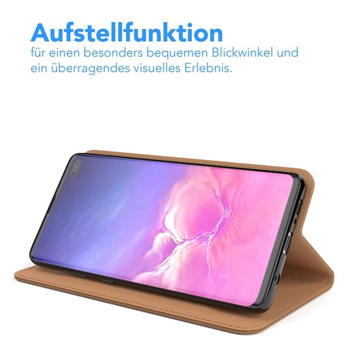 Funda de móvil para Samsung Galaxy S10 Plus funda billetera plegable vintage marrón - Imagen 4 de 5