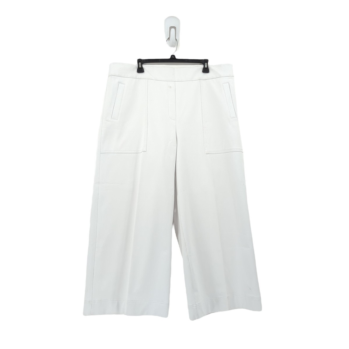 Spanx Women 2x Plus On The Go Cropped Wide Leg Pants Classic
