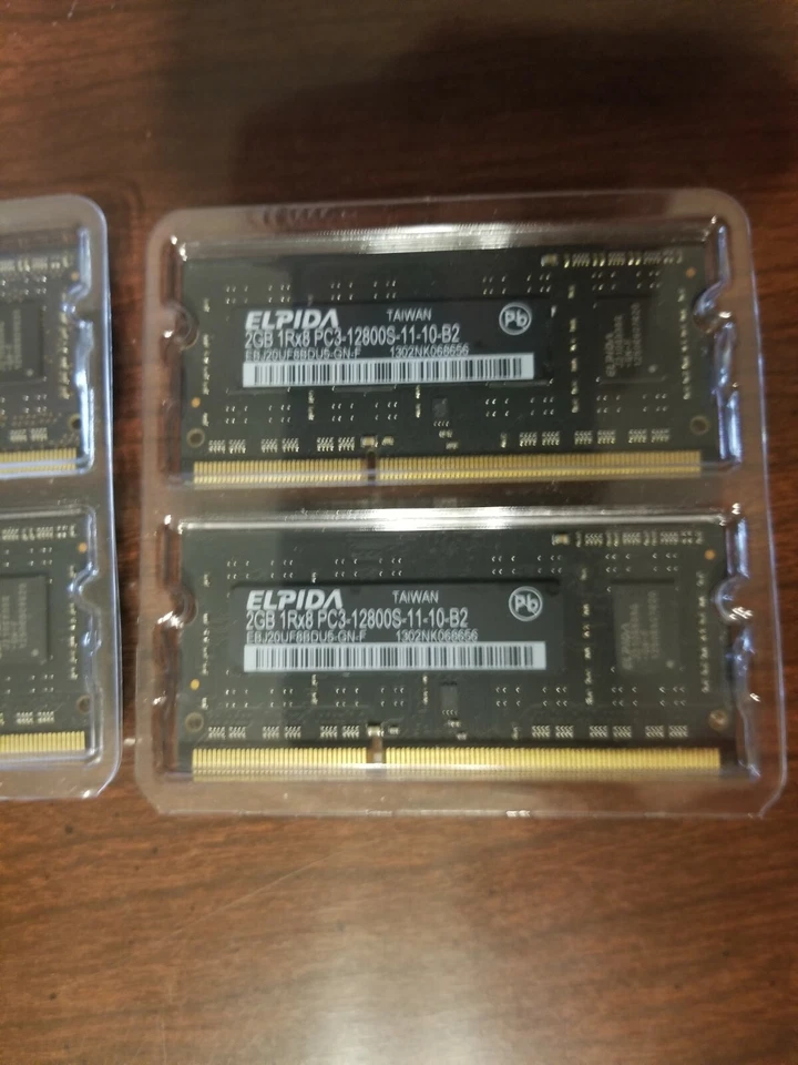 Apple EBJ20UF8BDU5-GN-F Elpida 8GB (4x2GB) PC3-12800S SODIMM Laptop Memory RAM - Image 3 of 4
