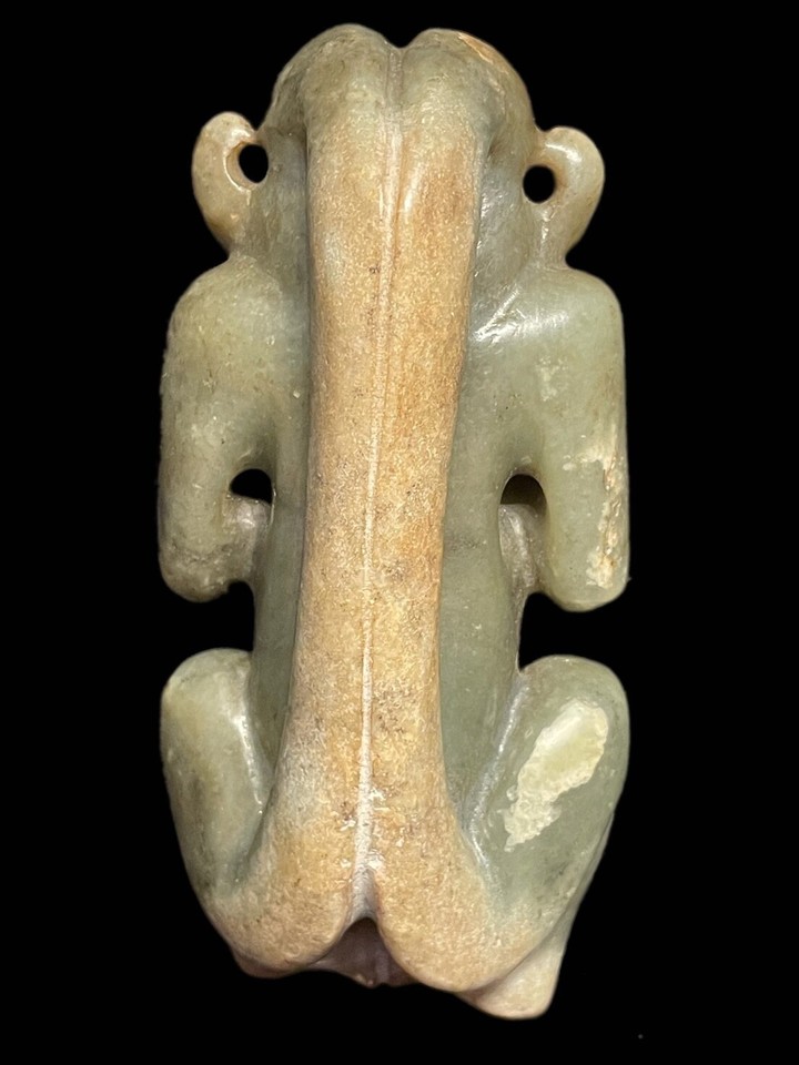 Pre Columbian ancient Mayan aztec stone Alien votive offering idol