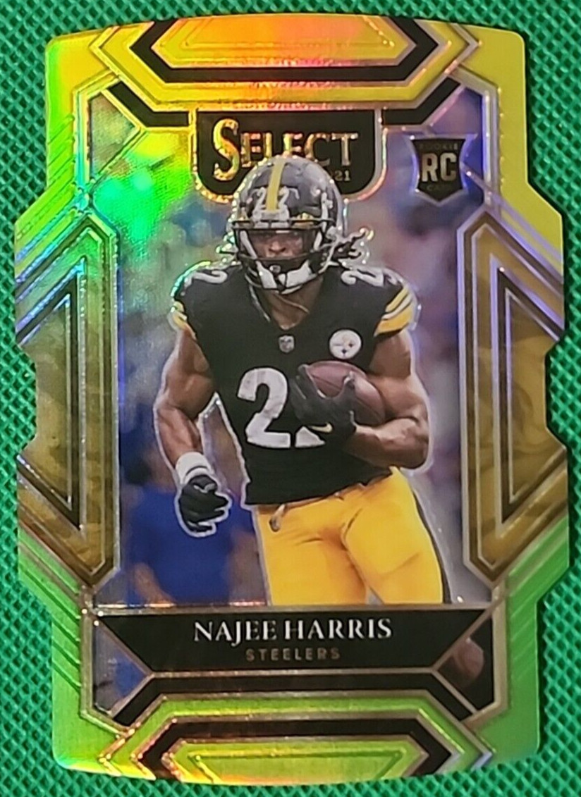 NAJEE HARRIS 2021 Select Club Level Green & Yellow Prizm Die-Cut #253 Rookie RC