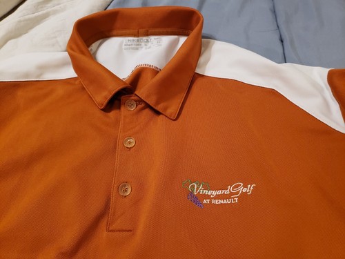 Vineyard Golf At Renault Nike Golf Fit Dry Bronze/Copper Polo Shirt Men’s XL - Picture 2 of 6