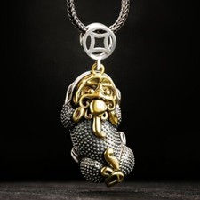 Men's Stainless Steel PIXIU Wealth Necklace Pendant Lucky Jewelry Gift