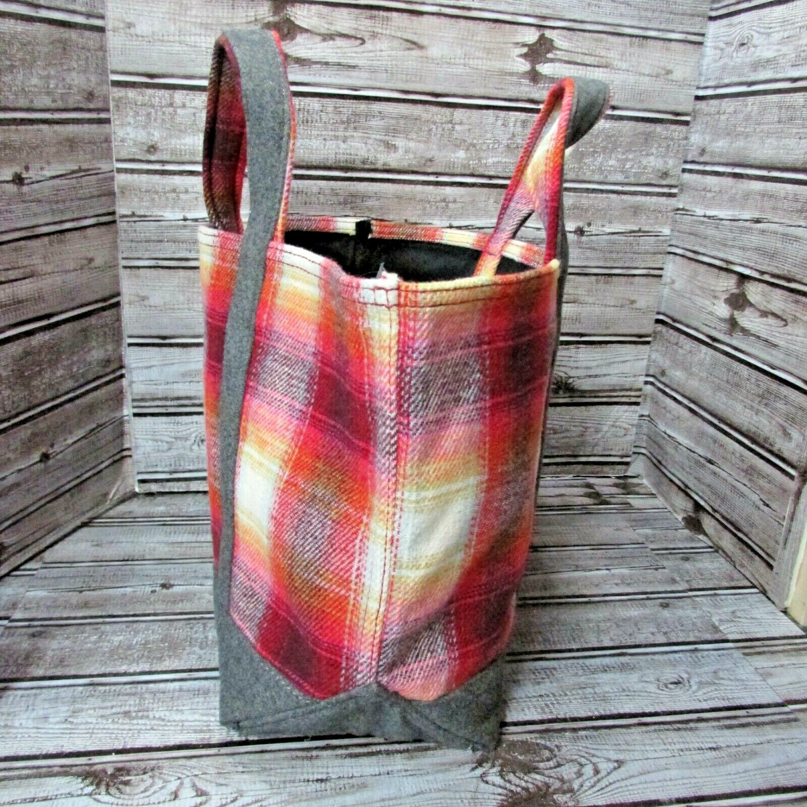 Gap + Pendleton Pink Plaid Wool Blend Tote Small … - image 3