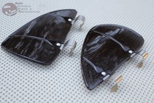 Custom Vintage Style Car Vent Wing Window Air Breeze Wind Deflectors Tinted