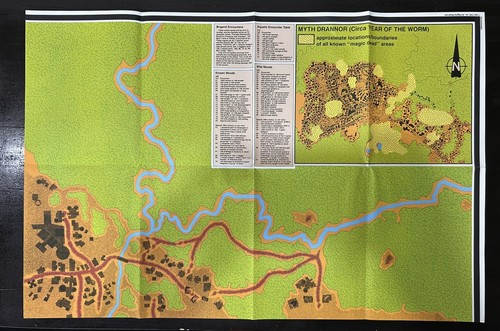 AD&D Forgotten Realms Myth Drannor Adventures - TSR1084 Giant Map Only (1993) - Picture 5 of 8