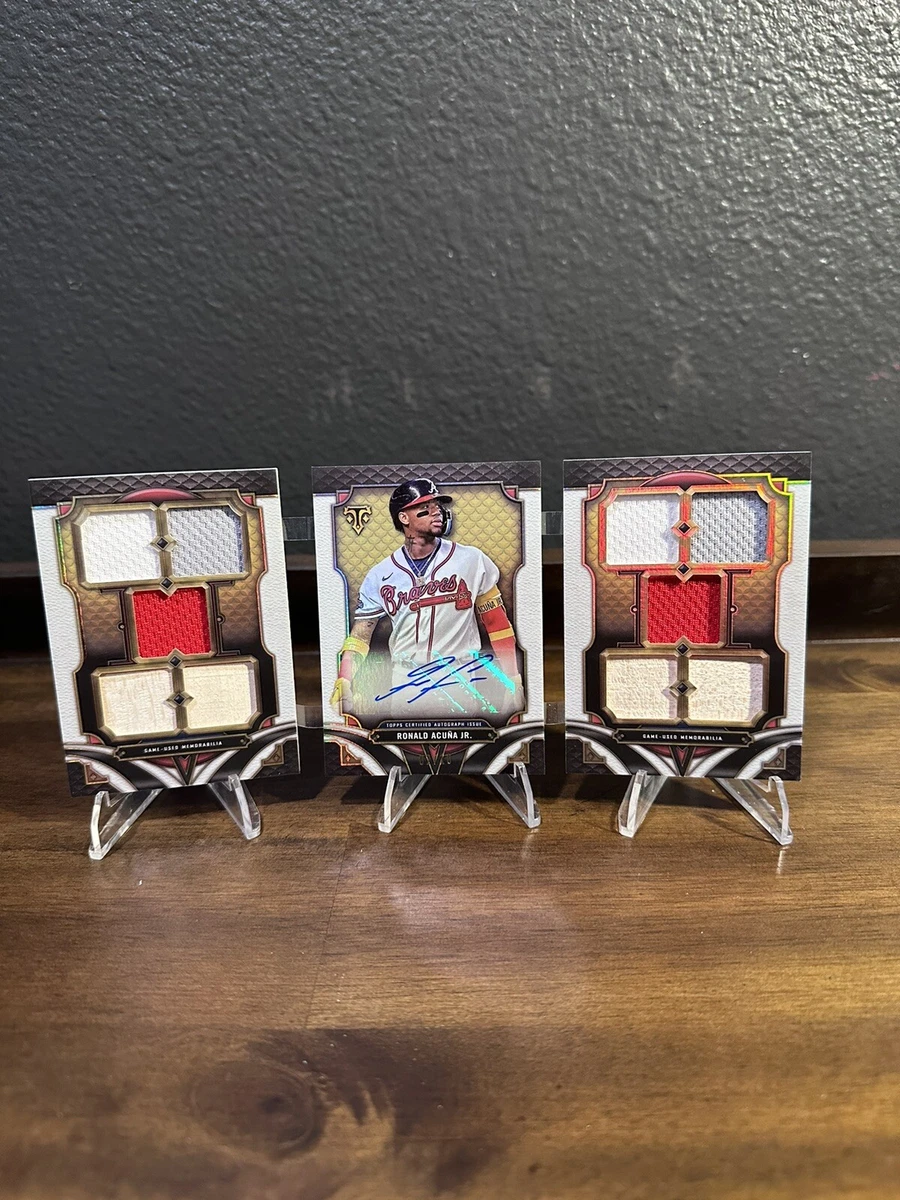 2022 topps triple threads ronald acuna jr DECA relic autographed
