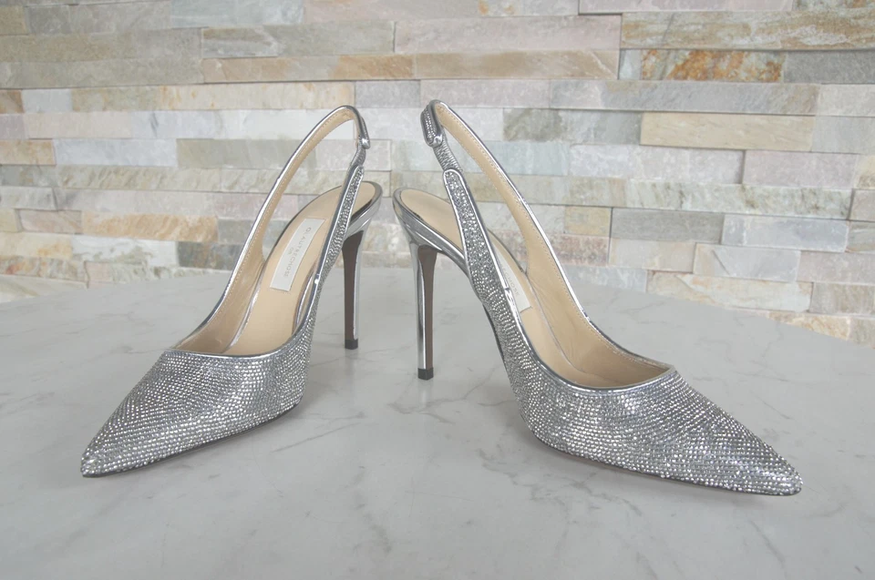 Sapatos L'Autre Chose EU 38 Bombas Sling Pumps Salto Cristal Novo Antigo RRP 339 € - Imagem 3 de 4