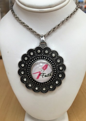 Beautiful Marquisite Snap Necklace Holds 18mm and 20mm Snap Beads - Picture 2 of 2