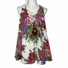 Show Me Your Mumu Rancho Mirage Lace Up Tunic Size XS