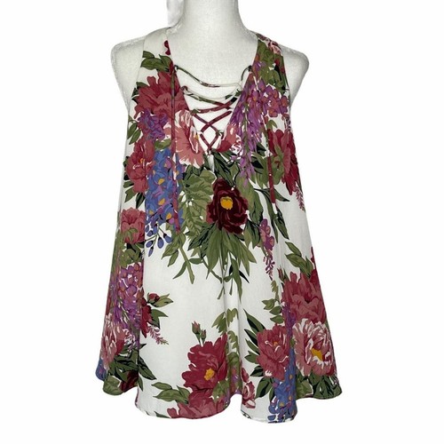 Show Me Your Mumu Rancho Mirage Lace Up Tunic Size XS