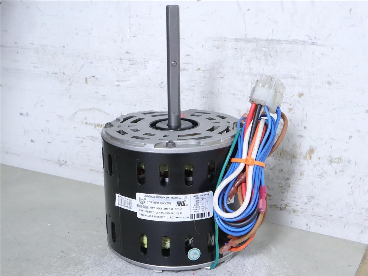 Broad-Ocean Y7L623D25 Furnace Blower Motor 622299 115V 1/2HP