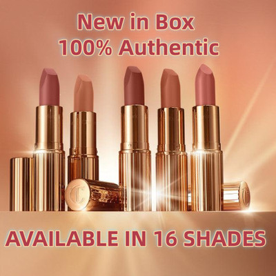 Charlotte Tilbury Authentic K.I.S.S.I.N.G Satin Shine Lipstick,16 SHADES,0.12 oz