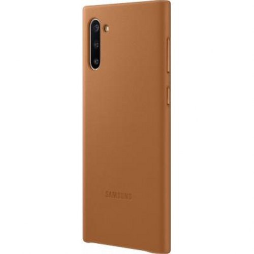 Coque en Cuir Rigide Galaxy Note10 N970 Marron Haute Qualité