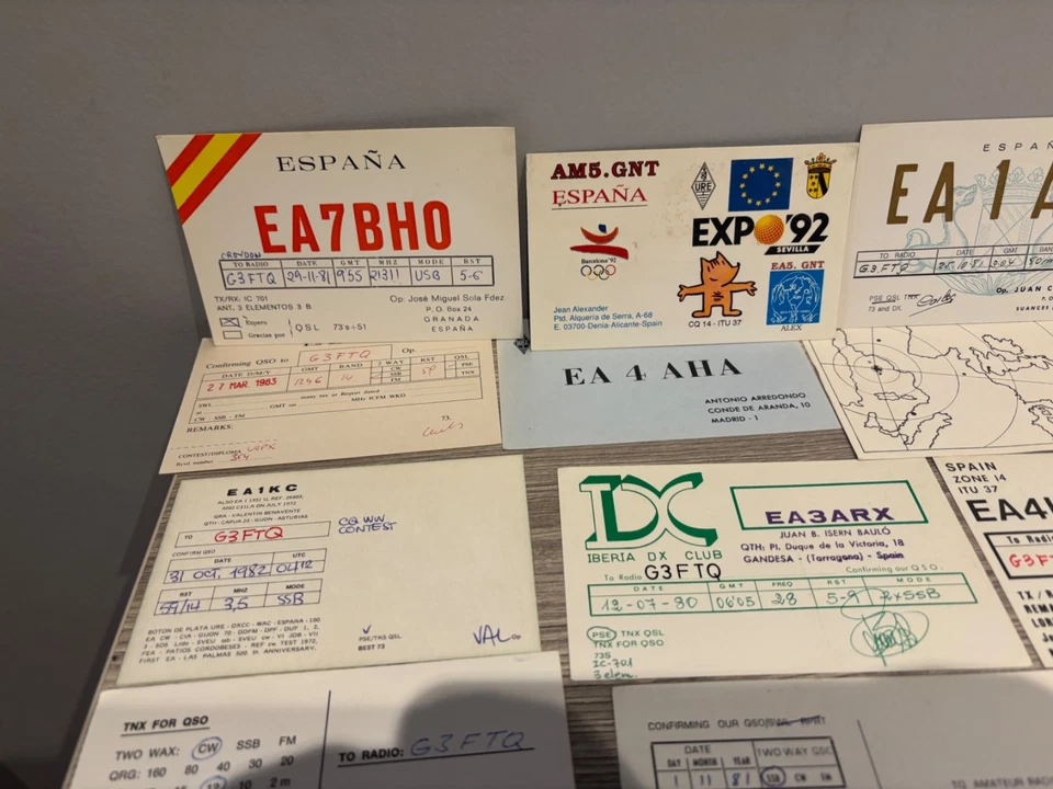 48 x Vintage QSL QSO Cards Vintage Amateur Ham Radio 1980’s Worldwide - Image 2 of 4