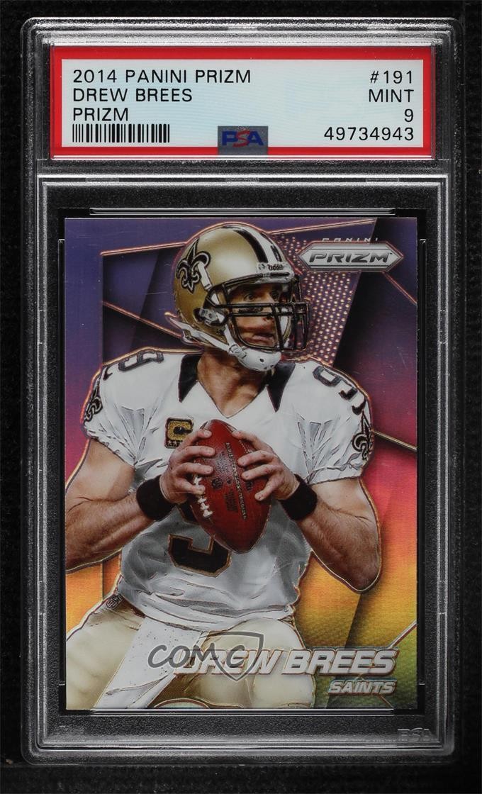 2014 Panini Prizm Silver Prizm Drew Brees #191 PSA 9 MINT 4hj