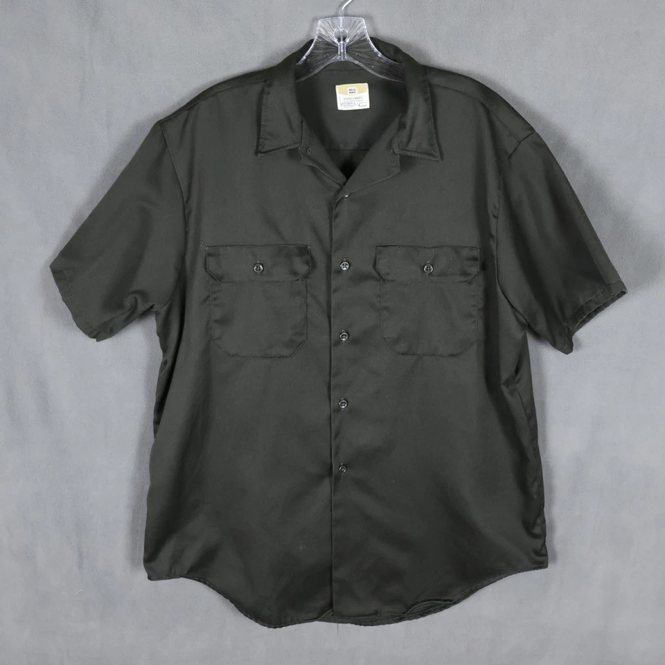 Vintage 60s Penneys Big Mac Shirt Mens Large Black Rockabilly Camp Penn Prest - Image 2 of 4
