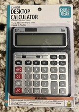Pen  Gear 12 Digit Large Display Desktop Calculator Gray - Desk Office School