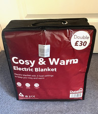 Brand New Dunelm Electric Blanket Double Size RRP £30 BNWT Unopened