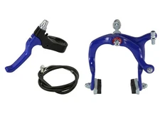 Retro Old School BMX Front Brake & Lever w Brake Cable Freestyle Bikelife Blue
