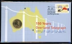 2022 - 150 Years Overland Telegraph PNC with RAM $1 Coin Postmark 23 Aug 2022