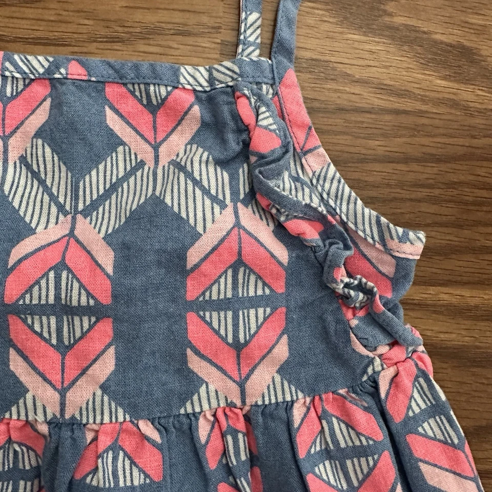 4pc Carter’s Kid Girls 7 7A Sleeveless Tank Tops Bike Shorts Summer Linen EUC! - Image 3 of 4