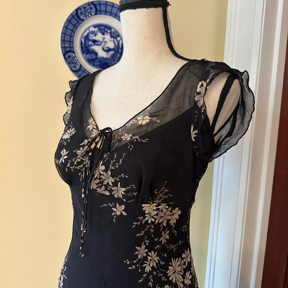 Rampage | Y2K Whimsigoth Floral Fit & Flare Midi Dress, Size 5 - Image 3 of 4