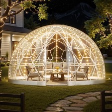 VEVOR 9.5x5.7 ft Garden Bubble Tent for 2-4 Person Outdoor Clear Geodesic Dome VEVOR 9.5x5.7 ft Garden Bubble Tent for 2-4 Person Outdoor Clear Geodesic Dome