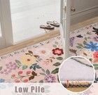 Pink Floral 10x14 Polyester Area Rug Non-Slip Stain Resist Low Pile — photo 5