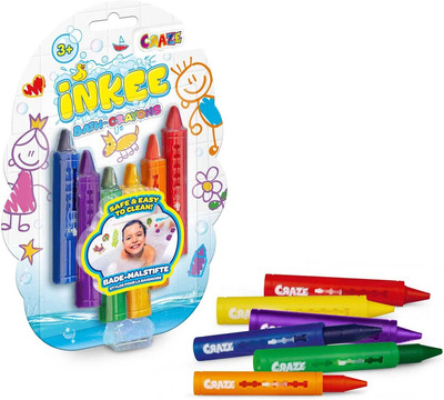 INKEE Bath Crayons | Badewannenstifte Für Kinder 6 Stück - Badestifte Für Kinder