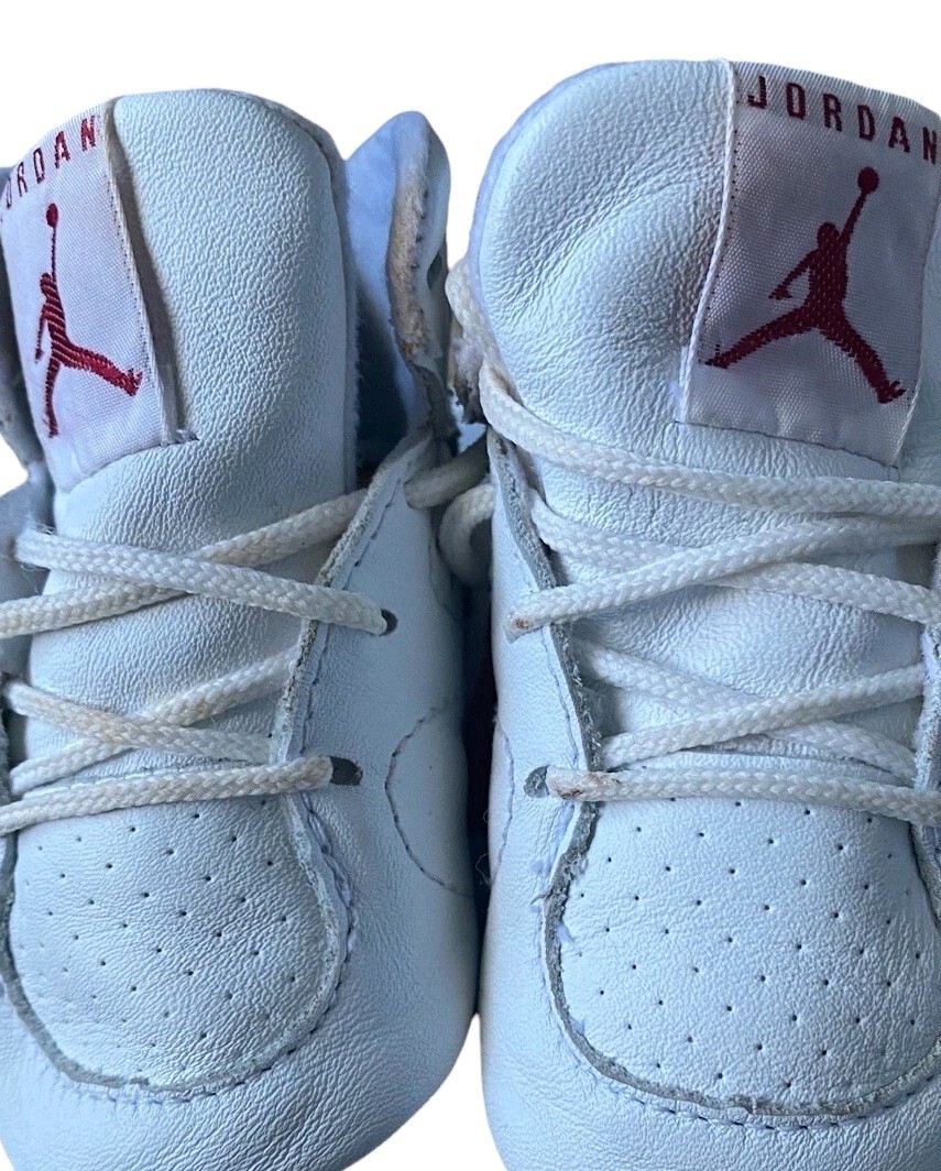 Vtg 1991 Nike Air Jordan VI 6 Baby Crib Shoes Size 2C OG Tin Box