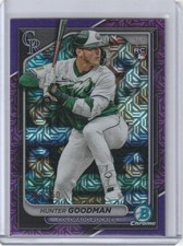2024 Bowman Chrome Mega Box Purple Mojo Refractor RC /250 Hunter Goodman #25