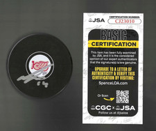 Gustav Nyquist Signed Detroit Red Wings Centennial 100th Puck JSA COA