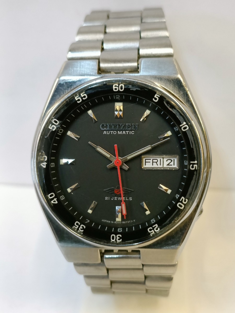 VINTAGE CITIZEN 21J AUTOMATIC BLACK DIAL 4-R15836 JAPAN MEN'S
