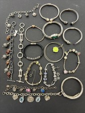 Stunning Designer Sterling Silver 925 Jewelry Lot Bracelets Pandora ALE Chamilia