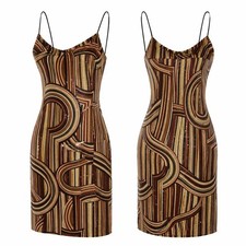 Chic & Bold: Forever 21 Women Slip Dress – Size S Multicolor Geometric Print