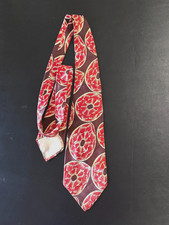 Vintage 1940s Men's Wide Bold Art Deco Print Necktie