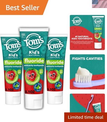 Fluoride Kids Toothpaste, Natural Toothpaste, Dye Free, No Artificial Preserv...