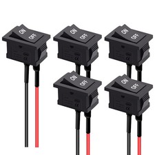 TWTADE 5PCS Latching Rocker Switch ON/Off 2 Pin 2 Position SPST Car Auto Boat...