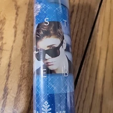 Justin Bieber Christmas Wrapping paper gift wrap blue 2013 60sq Ft 6yd Roll