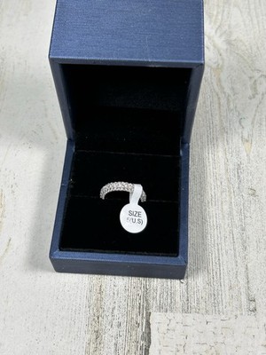 NIB Italo Jewelry Micro-Pave Eternity Wedding Band Size 5