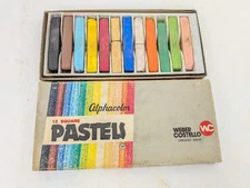 Vintage Alphacolor Pastels Box Of 12 Weber Costello Art Supplies