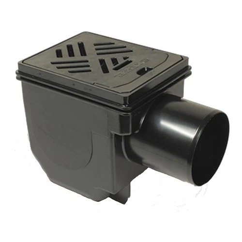 Boiler basement drain DN 100 33101 grate 150 x 190 mm black floor drain floor inlet