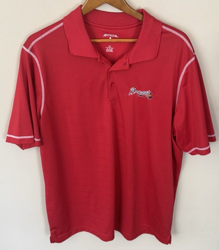 Antigua Atlanta Braves Men's XL Polo Red White