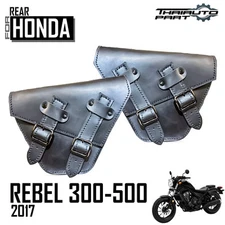 Fit For Honda Rebel CMX 300 500 2017-2024 Multipurpose Leather Bag Black