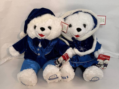Dan Dee 2011 Snowflake Teddy 25th Anniversary Bears   Blue Velvet Outfits   New