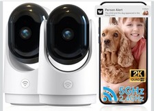 2 Pack Of Security Camera Indoor Cam-2K 360  WiFi Cameras for Home Security