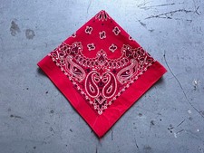 Vintage Hav-a-hank Red Paisley Western Cowboy Bandana Crafted With Pride in USA