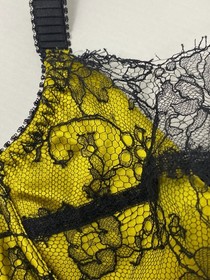 Agent Provocateur Leisa Black Mustard Bra 36C New